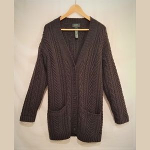Ralph Lauren Women's Long Cable-Knit Cardigan